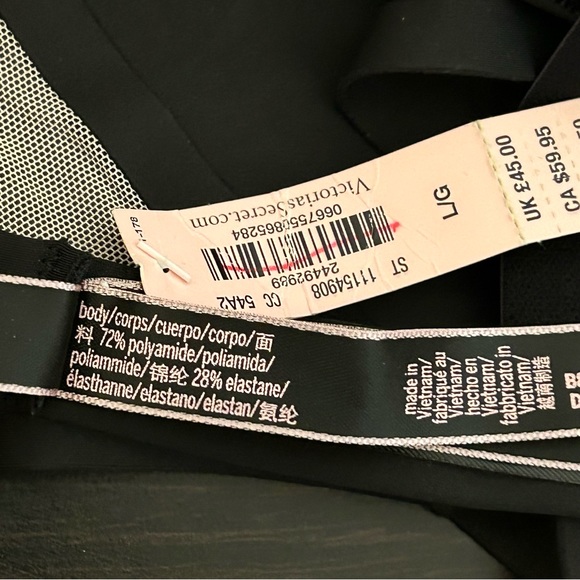 NEW VICTORIA’S SECRET Mesh Black Wireless Bra Size Large bralette - Picture 4 of 5